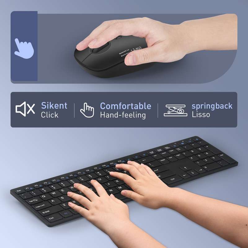 MKESPN 8022 2.4G Scissor Foot Ultra-thin Wireless Keyboard + Mouse Set