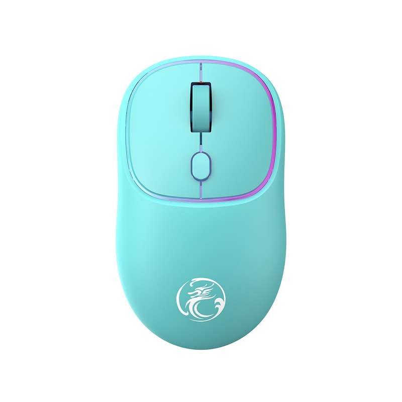 iMICE W-618 Rechargeable 4 Buttons 1600 DPI 2.4GHz Silent Wireless Mouse for Computer PC Laptop (Blu