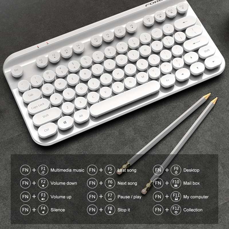 FOREV FV-WI8 Portable 2.4G Wireless Keyboard (Pink)