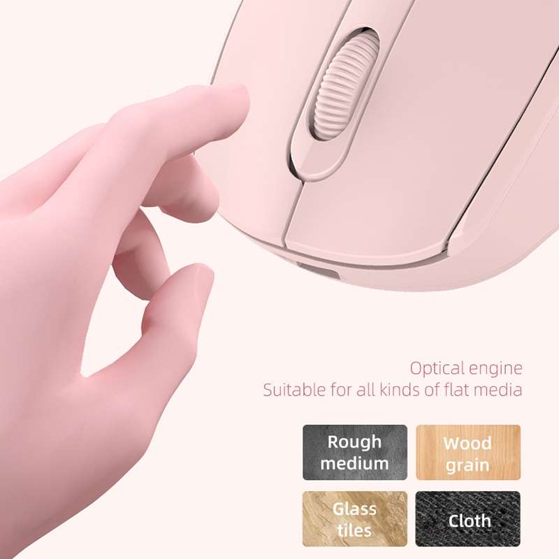 M107 4-buttons 1600 DPI Dual Mode 2.4GHz + Bluetooth 5.1 Wireless Rechargeable Mouse (Blue)