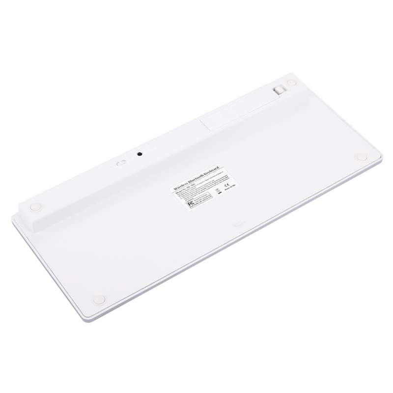 B033 Rechargeable 3-Folding 64 Keys Bluetooth Wireless Keyboard with Touchpad(Silver)