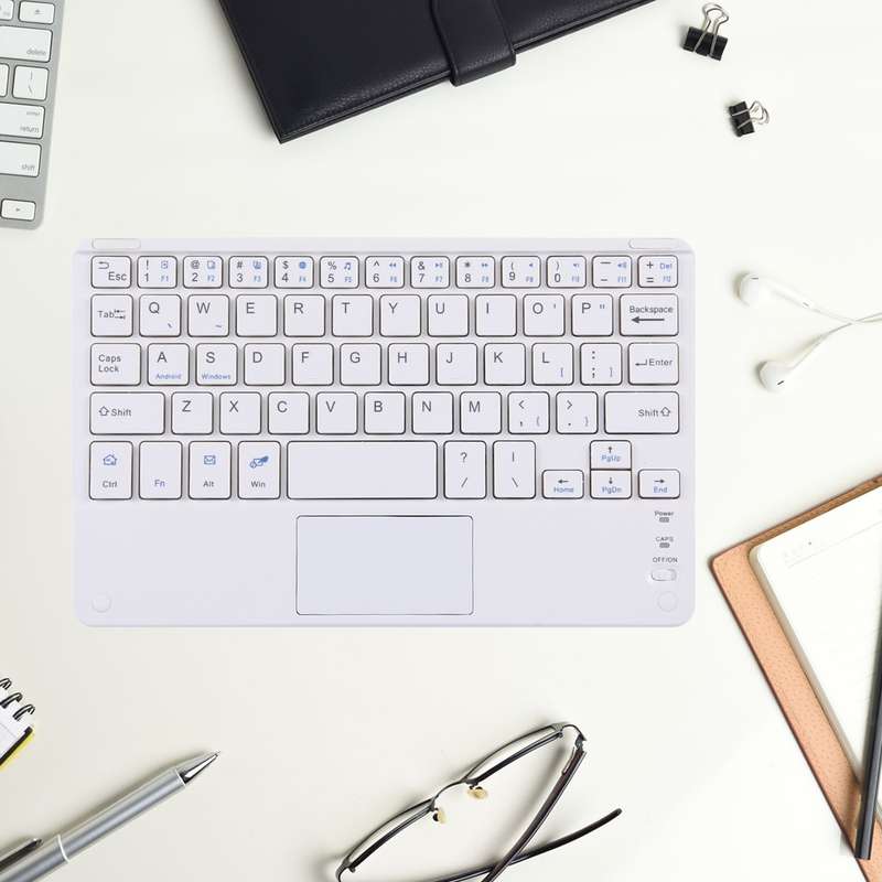 Bluetooth Wireless Keyboard with Touch Panel, Compatible with All Android & Windows 10 inch Tablets