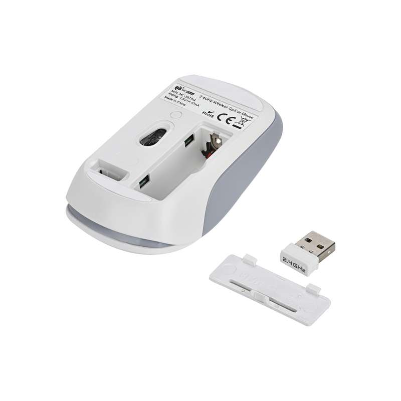 MC Saite MC-367 2.4GHz Wireless Mouse with USB Receiver for Computer PC Laptop (White)