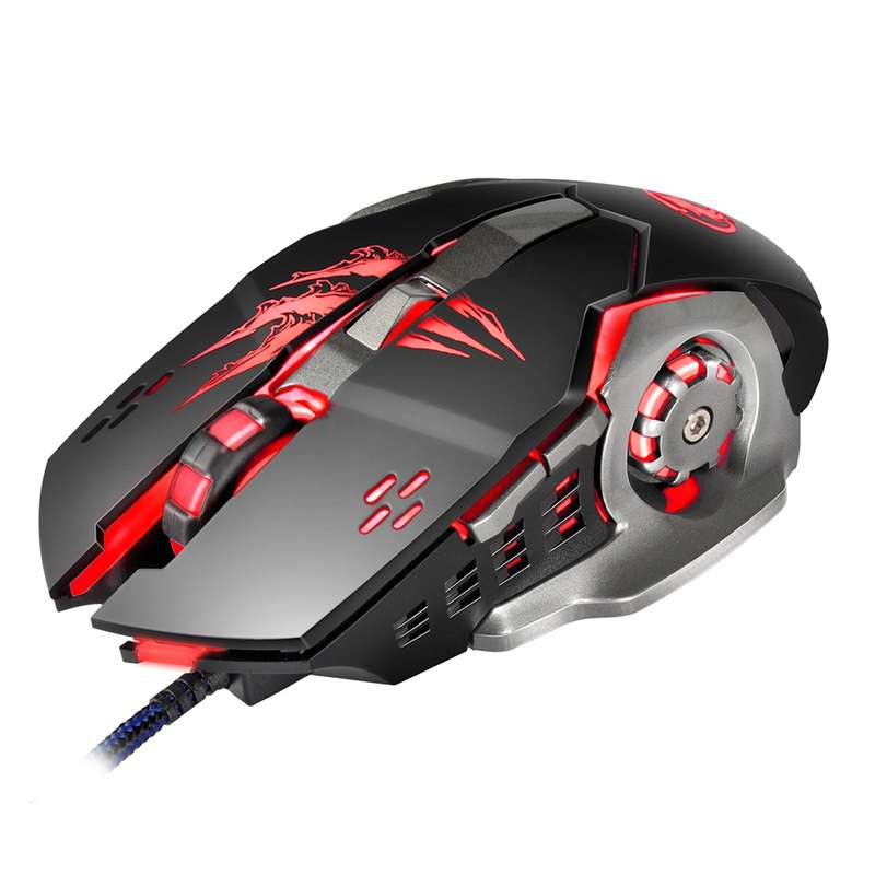 Apedra iMICE A8 High Precision Gaming Mouse LED Four Color Controlled Breathing Light USB 6 Buttons