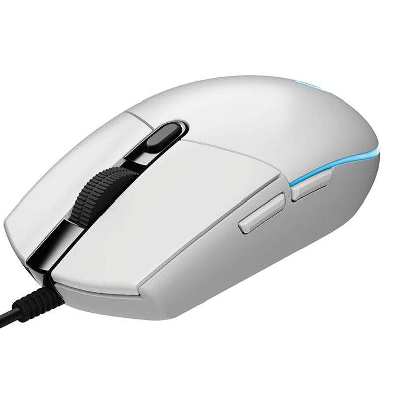 Logitech G102 6-keys RGB Glowing 6000DPI Five-speed Adjustable Wired Optical Gaming Mouse, Length: