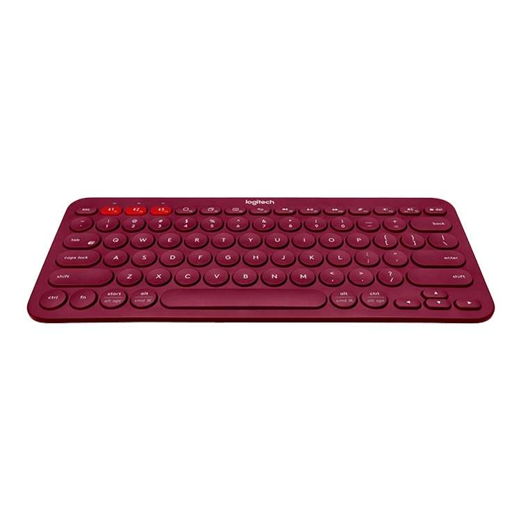 Logitech K380 Portable Multi-Device Wireless Bluetooth Keyboard (Red)