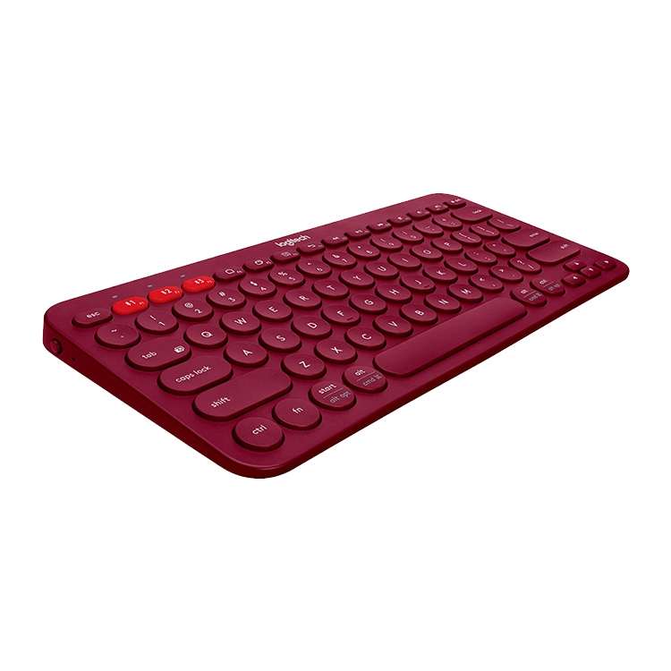 Logitech K380 Portable Multi-Device Wireless Bluetooth Keyboard (Red)