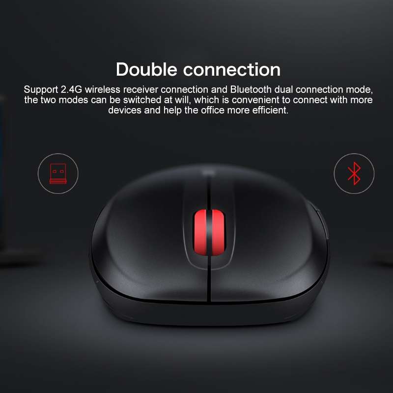 Lenovo ThinkLife Dual Mode Mute Wireless Bluetooth Mouse (Black)