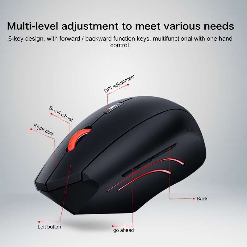 Lenovo thinkplus Ergonomics Design Wireless Mouse (Black)