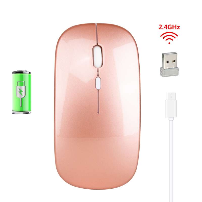 HXSJ M80 2.4GHz Wireless 1600DPI Three-speed Adjustable Optical Mute Mouse (White)