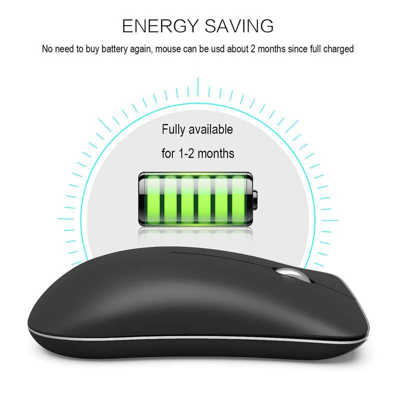 HXSJ T23 Bluetooth + 2.4GHz Wireless Dual Modes 4-Keys 1600 DPI Adjustable Ergonomics Optical Mouse
