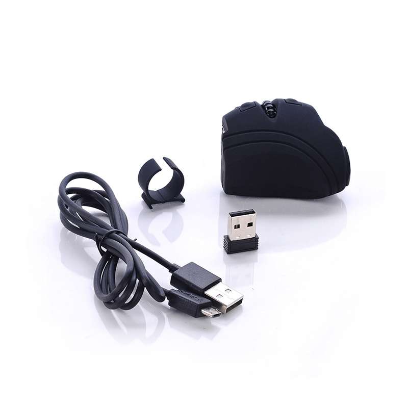 GM306DM 2.4G Lazy Finger Ring Mouse Rechargeable Wireless Mouse(Black)