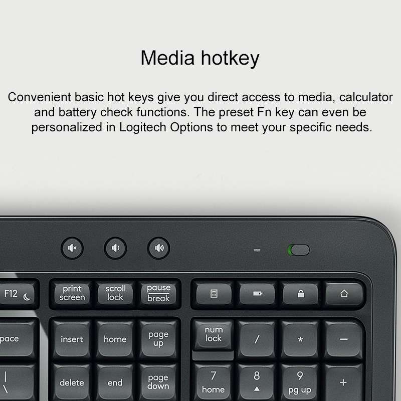 Logitech MK540 Wireless Keyboard and Mouse Set (Black)