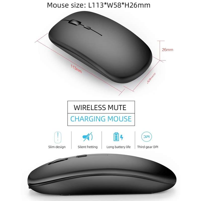 PR-03 2.4G USB Receiver Adjustable 1600 DPI Wireless Optical Pen Mouse for Computer PC Laptop Drawin
