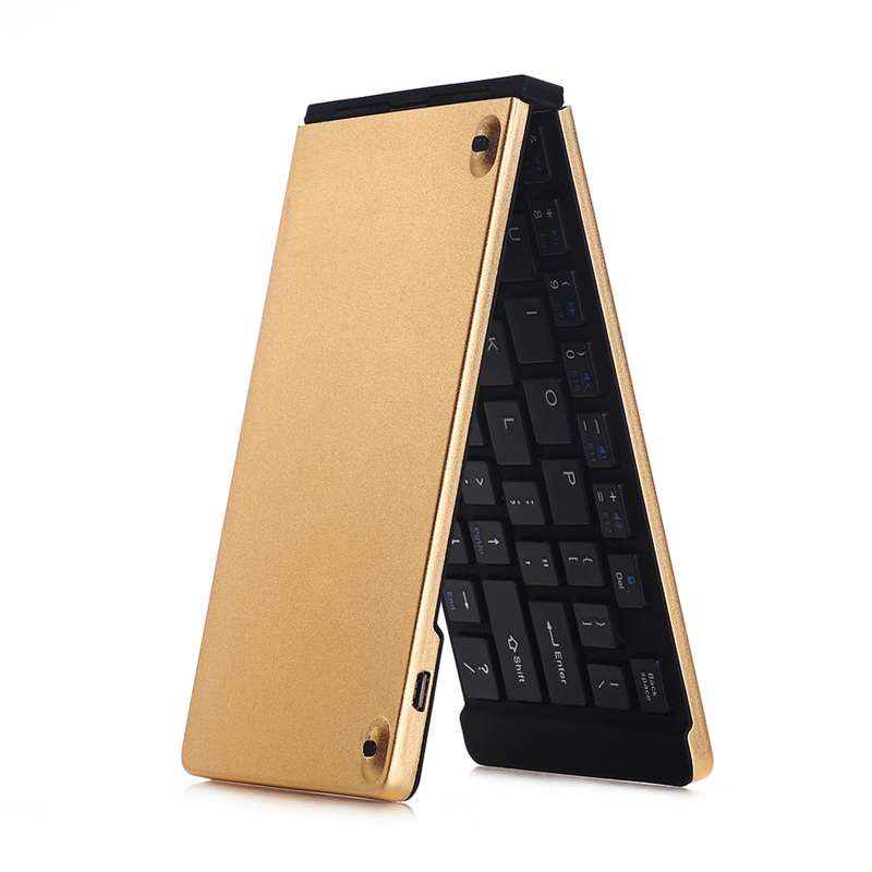 GK228 Ultra-thin Foldable Bluetooth V3.0 Keyboard, Built-in Holder, Support Android / iOS / Windows