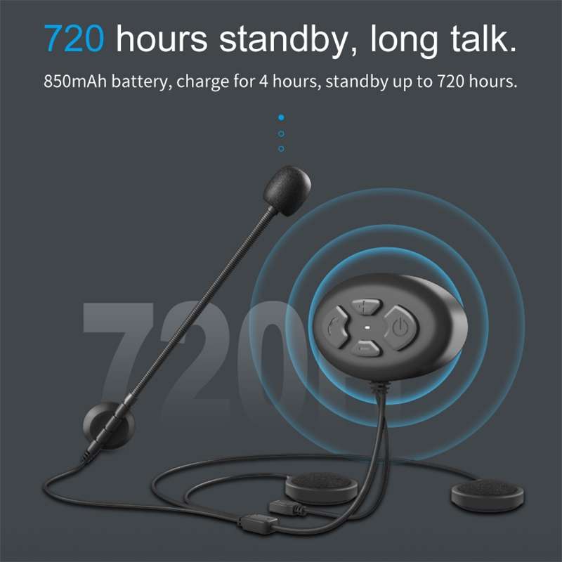 Dier DK12 800m Helmet Wireless Bluetooth Headset 5.0 Waterproof Double Motorcycle Call Headset With