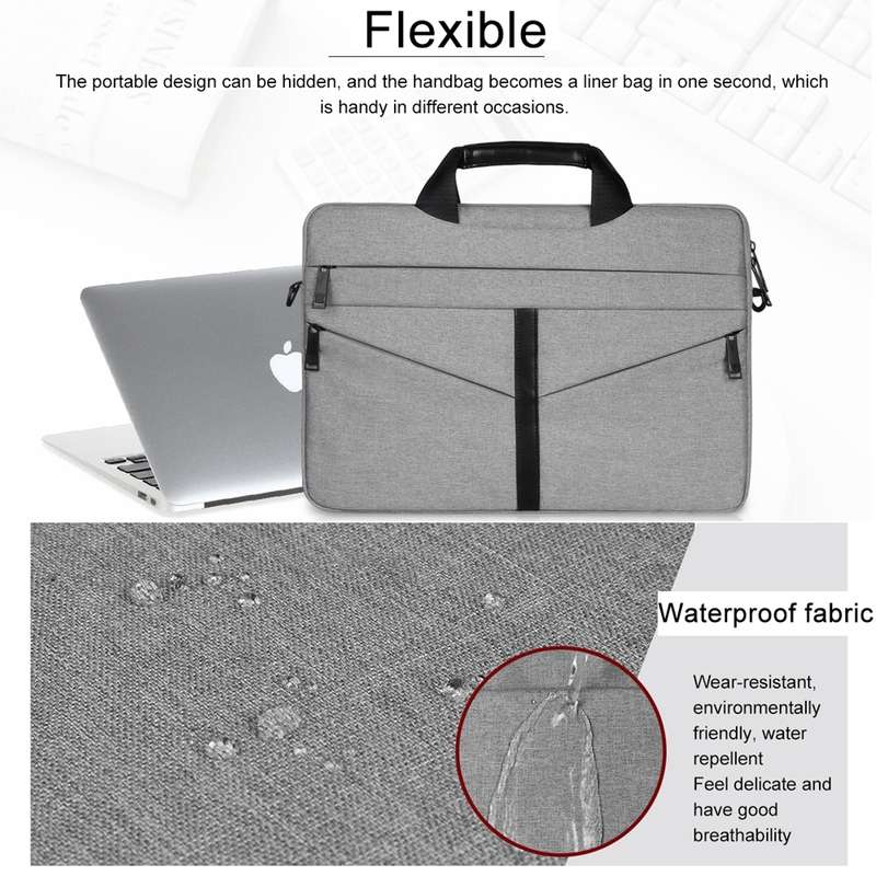 13.3 inch Breathable Wear-resistant Fashion Business Shoulder Handheld Zipper Laptop Bag with Shoul