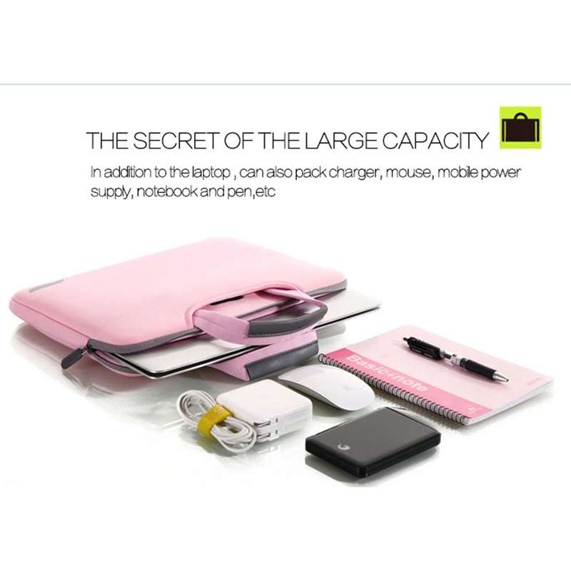 15.6 inch Portable Air Permeable Handheld Sleeve Bag for Laptops, Size: 41.5x30.0x3.5cm(Magenta)