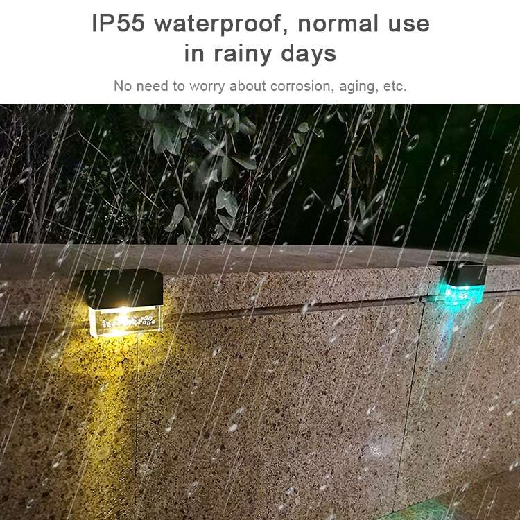 4pcs LED Solar Deck Light Waterproof Garden / Home / Driveway / Stairs / Outside Wall