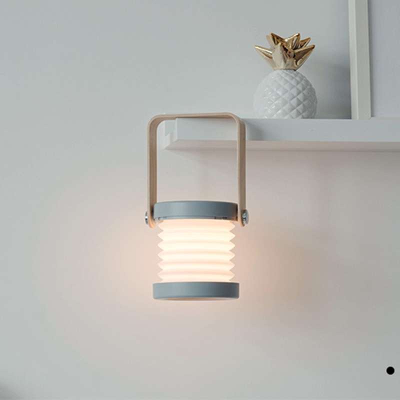 DC 5V Rechargeable Lantern Lamp Touch Control LED Light (Grey)