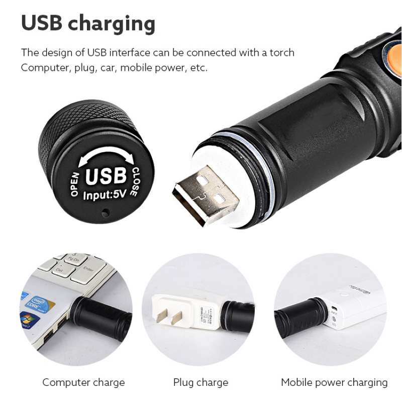 Ultra Bright Rechargeable LED Torch Flashlight