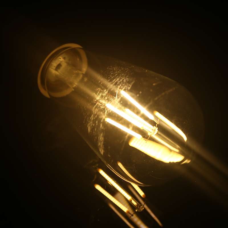 ST64 E27 4W 4 LEDs 600 LM 3000K Retro Dimming LED Filament Light Bulb Energy Saving Light, AC 220V(W