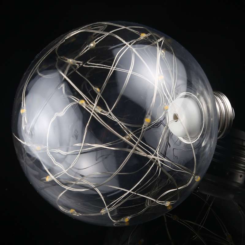G95 E27 3W 80 LM Filament Retro Fairy LED String Light Bulb, AC 220V (Colorful Light)
