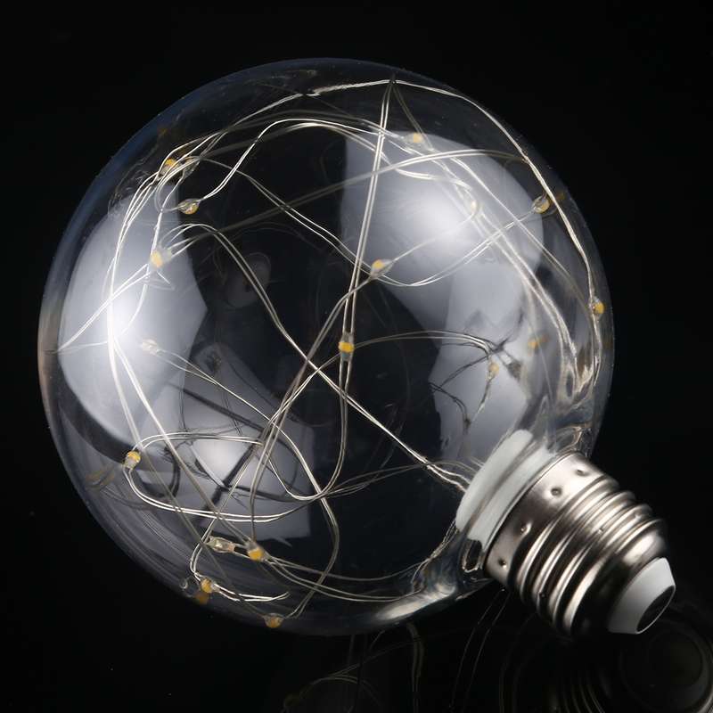 G95 E27 3W 80 LM Filament Retro Fairy LED String Light Bulb, AC 220V (Colorful Light)