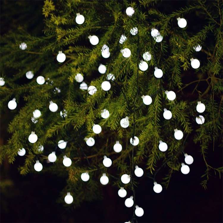 Ball Shape 30 LEDs Outdoor Waterproof Christmas Festival Decoration Solar Lamp String(Colour)