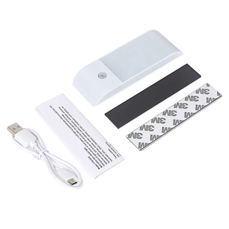 PIR Human Body Motion Sensor White Light LED Night Light, 1W 12 LEDs 240 LM USB Charging, Sensor Dis