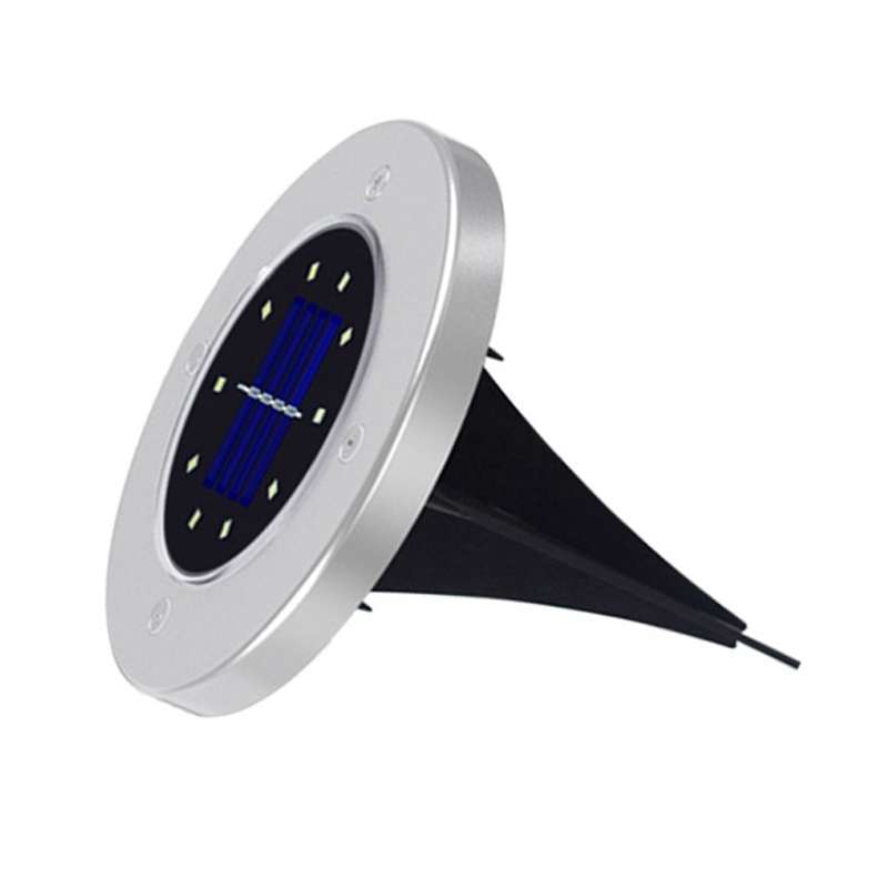 2 PCS 10 LEDs Solar Powered Buried Light Under Ground Lamp IP65 Waterproof Outdoor Garden Street Lig