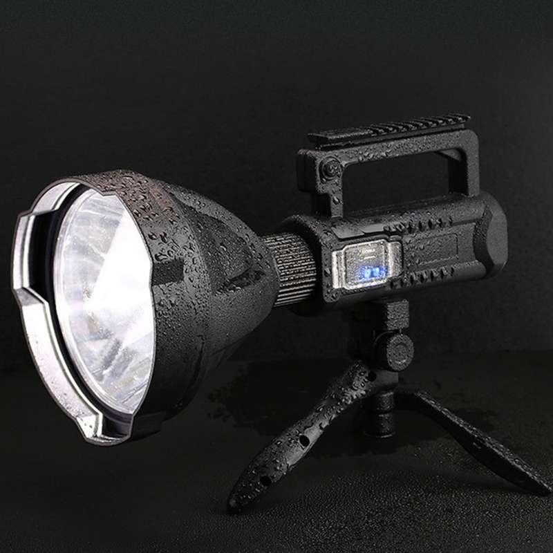 W590 P50 10W Rechargeable Strong LED Flashlight 4-Modes Outdoors Searchlight with Tripod