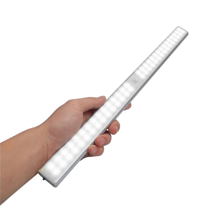 2.8W 60 LEDs White Light Wide Screen Intelligent Human Body Sensor Light LED Corridor Cabinet Light,