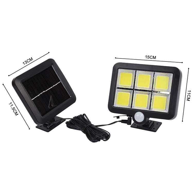 Solar Wall Light Six Grid Separate Human Body Induction Garden Light Waterproof Outdoor Lighting Str