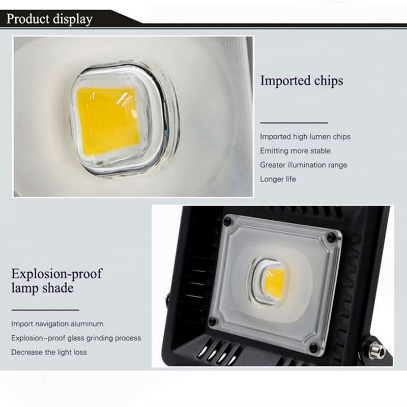 30W Waterproof 3000K Warm White Light LED Floodlight Lamp, Luminous Flux: > 2400LM, PF > 0.9, RA > 8