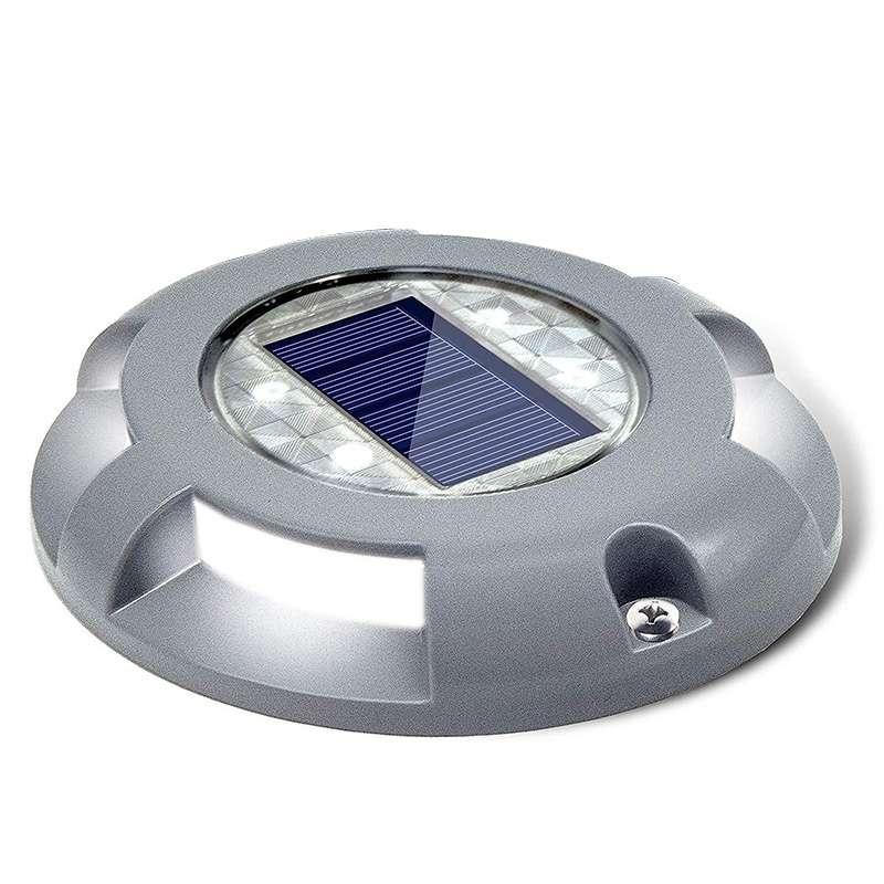 LED Solar Powered Embedded Ground Lamp IP68 Waterproof Outdoor Garden Lawn Lamp(Black)