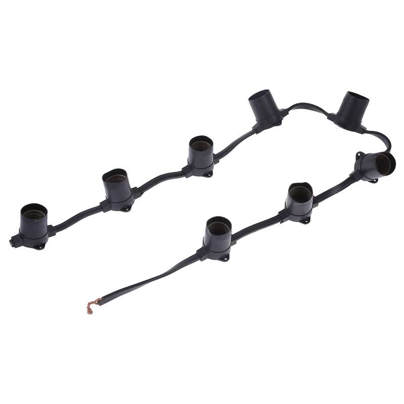 E27 Lamp Holder 8 Heads Hanging Wire Chandelier Lamp Holder Bulb Base Power Cable, Cable Length: 1m