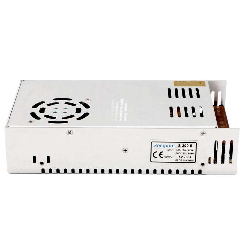 SOMPOM S-300-5 300W 5V 60A Switching Driver LED Light Strip Display Screen Lighting Monitor Power Su