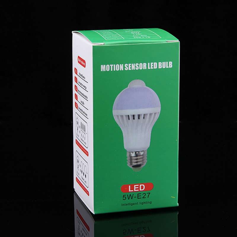 E27 5W Infrared Motion Sensor LED Light Bulb, Sensor Distance: 4-6m, AC 85-265V