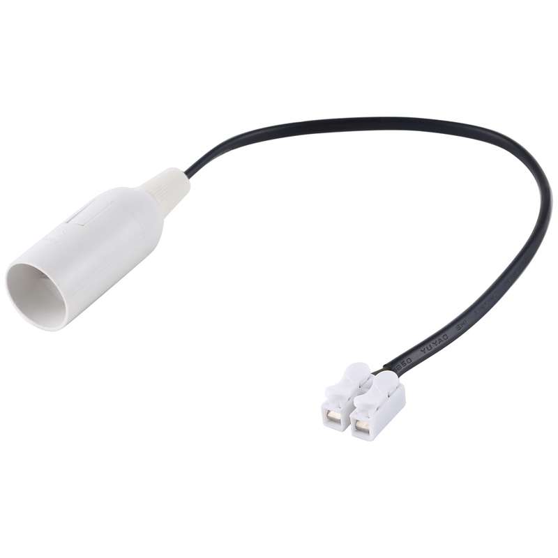 E14 Lamp Socket Base Holder with Electrical Wire Cable, Cable Length: 28cm(Black)