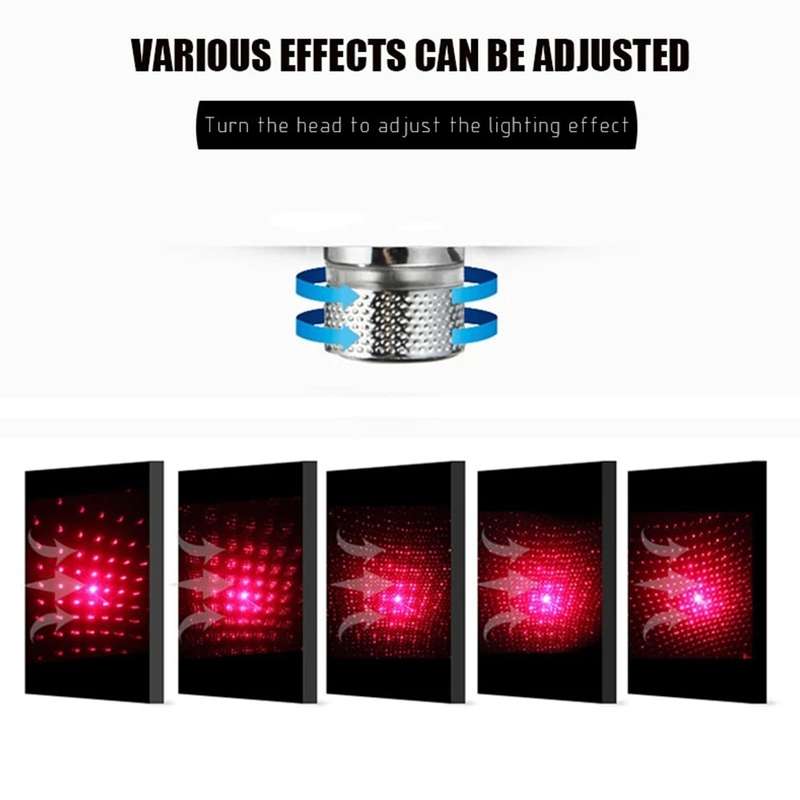 USB Interface Household and Car 360-degree Bending Atmosphere Light, Light Color: Red