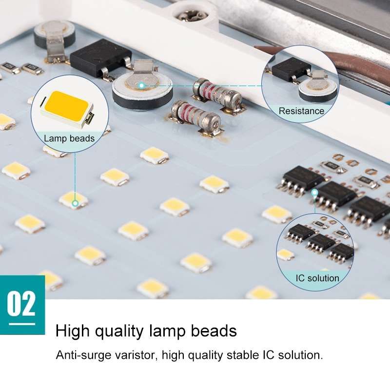 6500K Solar Lamp Outdoor Waterproof LED Floodlight, 100W