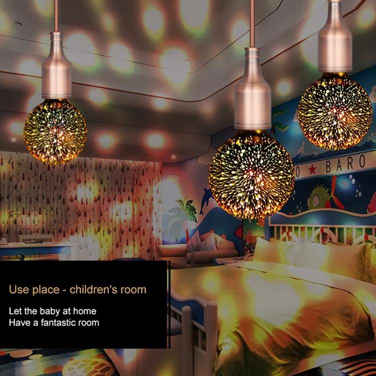 G95 E27 4W IP65 Waterproof Warm White 3D Fireworks LED Bulb, 2700K 48 LEDs SMD 2835 Vintage Atmosphe