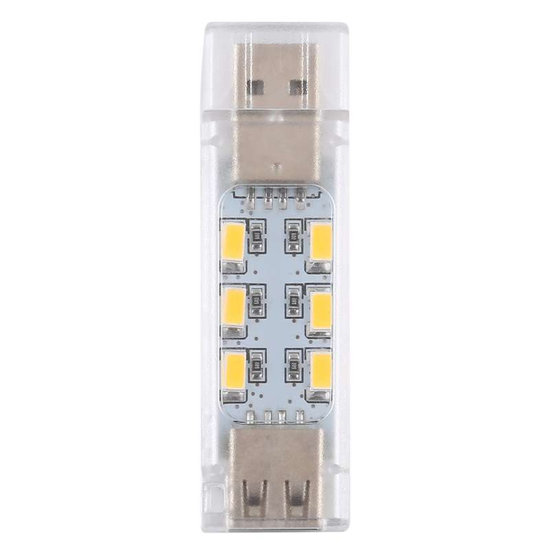 12 LEDs Double Sided Stackable USB Light(White Light)