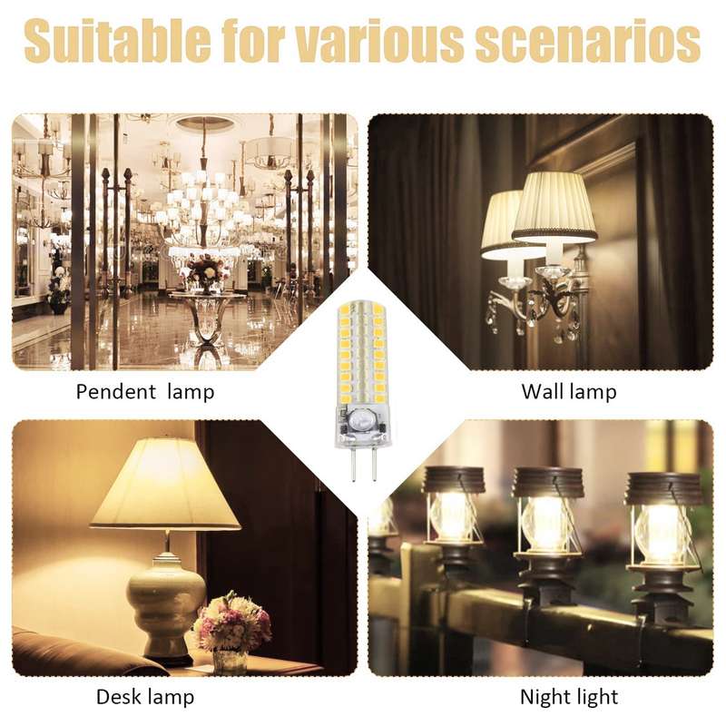 GY6.35 72 LEDs SMD 2835 Corn Light Bulb, AC/DC 12V (White Light)