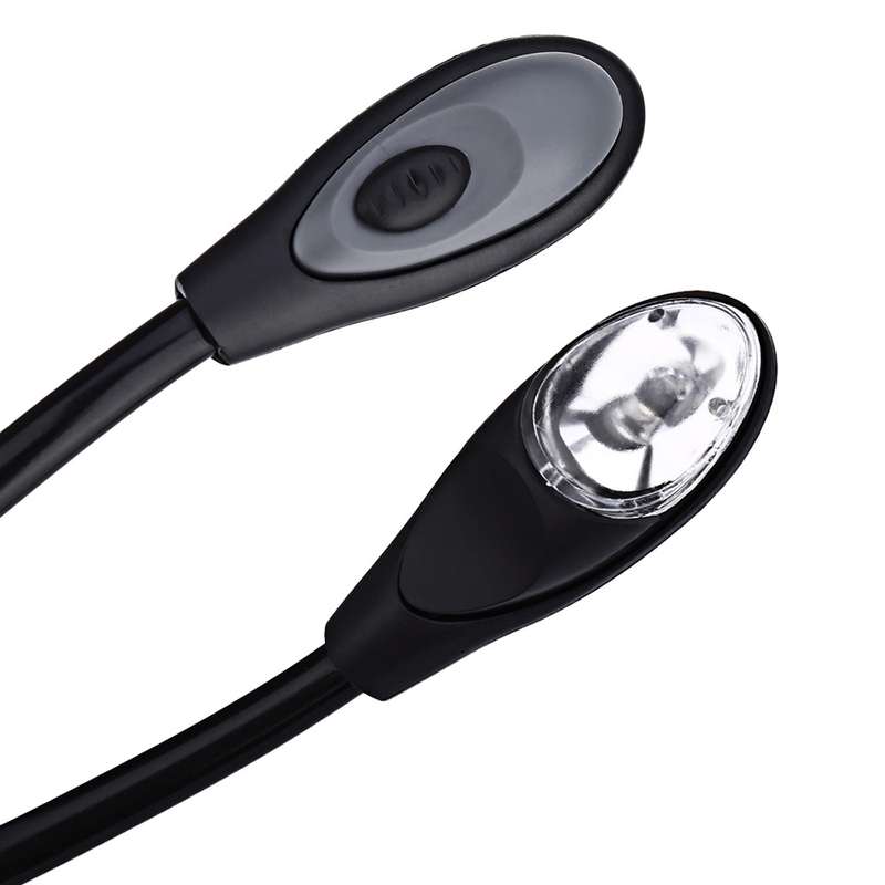 0.2W White Light Clip Fixtures LED Desk Light, 1 LED 280 LM Eye Protection Reading Lamp