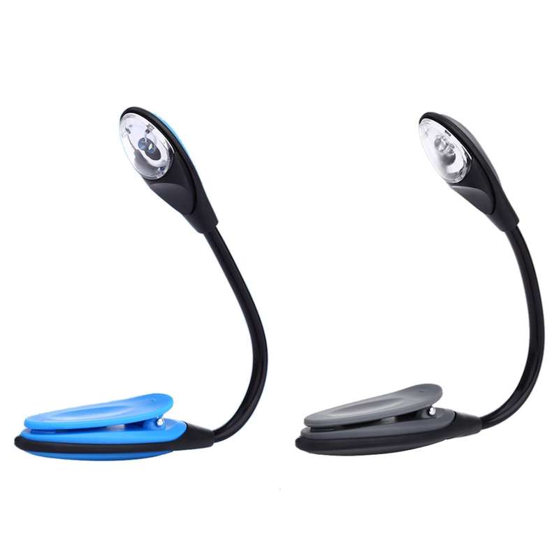 0.2W White Light Clip Fixtures LED Desk Light, 1 LED 280 LM Eye Protection Reading Lamp