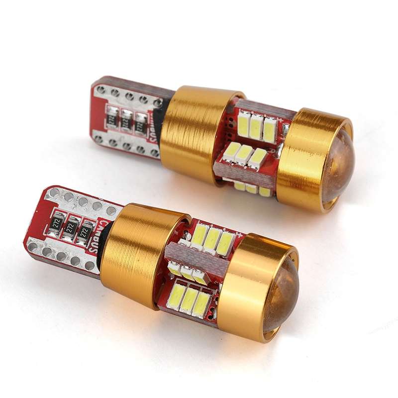 2 PCS LED Light Bulb 6000K White Super Bright 168 2825 W5W T10 Decoder Replacement, For Car Dome Map