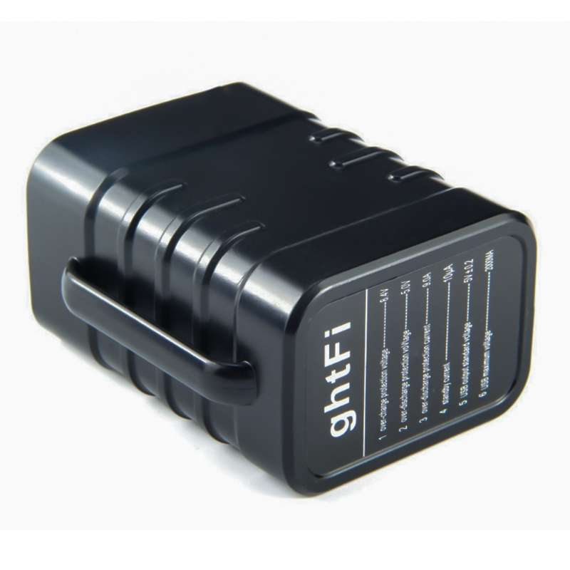 6 Sections 18650 Battery Multi-function Mobile Power Box with 12.4v Round Head & 5v USB Dual Voltage