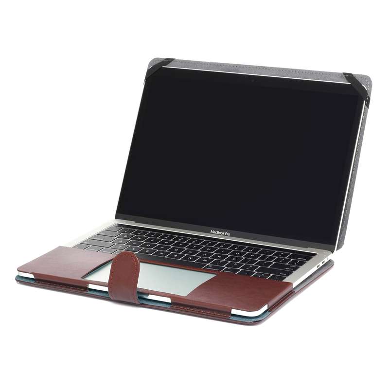 For Macbook Pro 15.4 inch Laptop Crazy Horse Texture Horizontal Flip Leather Case (Black)